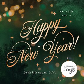 Stijlvolle zakelijke Happy New Year nieuwjaarskaart