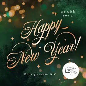 Stijlvolle zakelijke Happy New Year nieuwjaarskaart