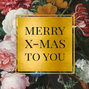 Stijlvolle zakelijke kerstkaart Davidsz bloemen schilderij