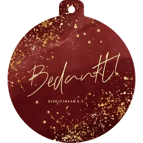 Stijlvolle zakelijke kerstkaart goud bordeaux