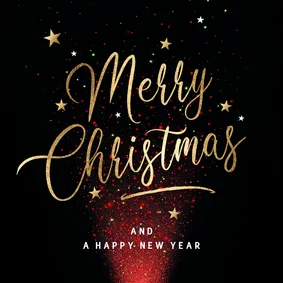 Stijlvolle zakelijke kerstkaart Merry Christmas