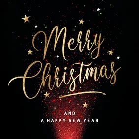 Stijlvolle zakelijke kerstkaart Merry Christmas