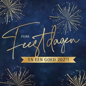 Stijlvolle zakelijke kerstkaart met fijne feestdagen en 2027