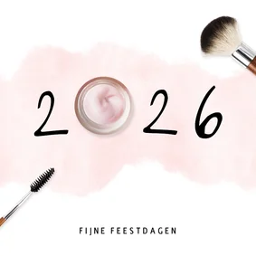 Stijlvolle zakelijke kerstkaart schoonheidsspecialiste 