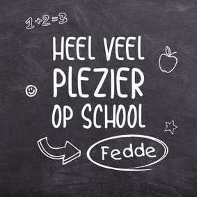 Succes - eerste schooldag schoolbord