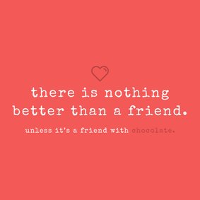 Tekstkaartje 'nothing better than a friend'