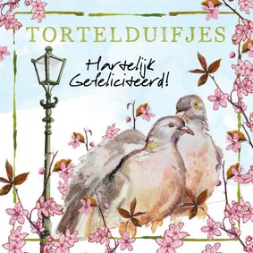 Tortelduifjes, hartelijk gefeliciteerd!