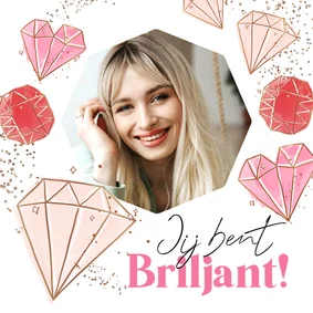 Trendy geslaagd kaart briljant diamanten foto glitter