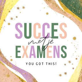 Trendy kaart succes examens you got this sterren goud