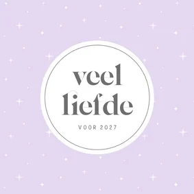 Trendy kerstkaart lila met sterren en cirkel