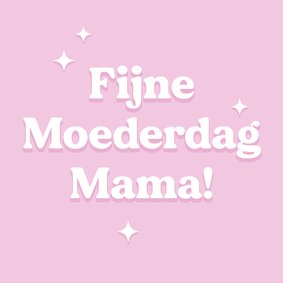 Trendy roze moederdagkaart fijne moederdag typografisch