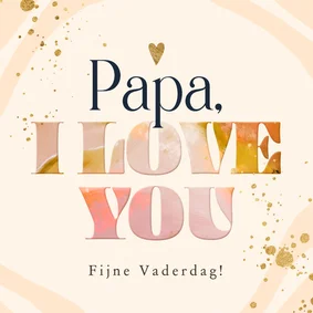 Trendy vaderdagkaart kleurrijk abstract modern goud hart