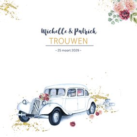 Trouwen oldtimer rozen