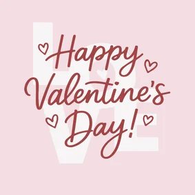 Typografische valentijnskaart