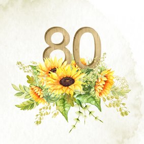 Uitnodiging 80 jaar zonnebloemen