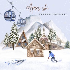 Uitnodiging après ski verrassingsfeest