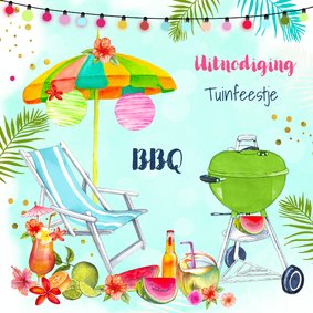 Uitnodiging BBQ tuinfeestje