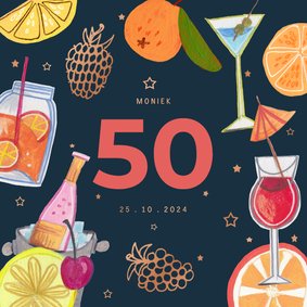 Uitnodiging cocktail feestje 50 jaar