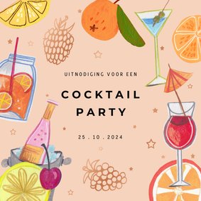 Uitnodiging cocktail party en sterren