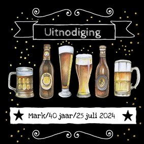 Uitnodiging feestje bier