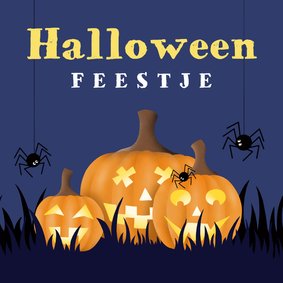 Uitnodiging - Halloween party pompoenen