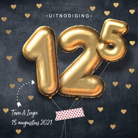 Uitnodiging huwelijk 12,5 jaar ballon