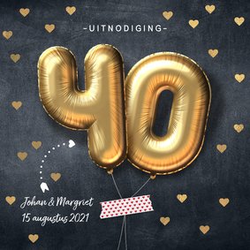 Uitnodiging jubileum 40 jaar ballon