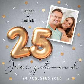 Uitnodiging jubileum ballonnen 25 jaar