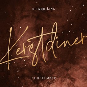  Uitnodiging kerstdiner stijlvol roest