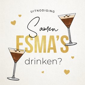 Uitnodiging meidenavond esma cocktail party 