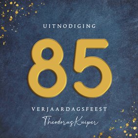 Uitnodiging met gouden leeftijd 85 jaar 