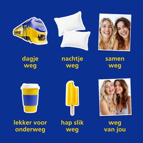 Uitnodiging reizen dagje weg nachtje weg met foto's 