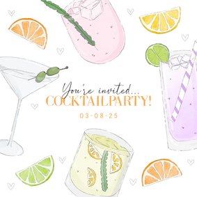 Uitnodiging voor een cocktailfeestje