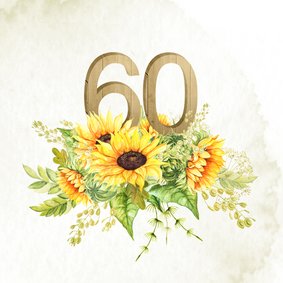 Uitnodiging zonnebloemen 60 jaar