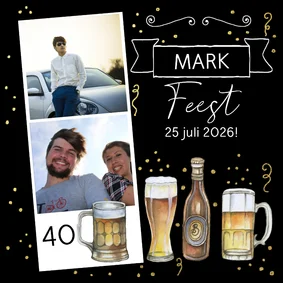 Uitnodigingskaart bier foto