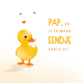 Vaderdag kaart lief grappig zoals jij is er maar eendje