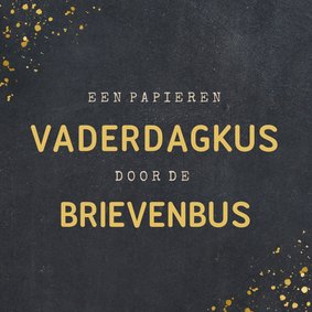 Vaderdag kaart papieren kus door de brievenbus