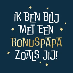 Vaderdagkaart bonus papa hip stoer goud sterren