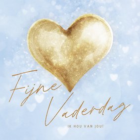 Vaderdagkaart 'Fijne Vaderdag' met sprankelend hart