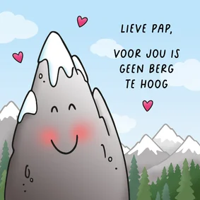 Vaderdagkaart geen berg te hoog