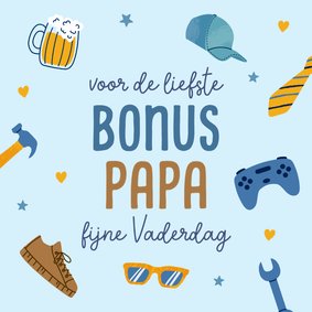 Vaderdagkaart met getekende icoontjes