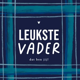 Vaderdagkaart ruitjesblouse kleurrijk leukste vader