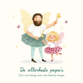 Vaderdagkaart voor de allerbeste verklede papa