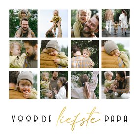 Vaderdagkaart voor de liefste papa fotocollage 12 foto's