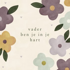  Vaderdagkaart wensvader met bloemen