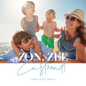 Vakantie fotokaart zon, zee en strand