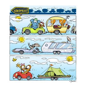 Vakantie Loeki strip autoreis - A