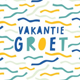 Vakantiegroet vrolijke golven