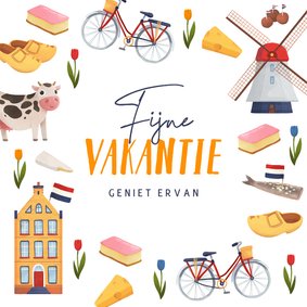 Vakantiekaart fijne vakantie Nederland eigen land