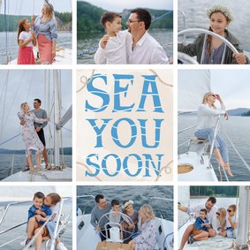 Vakantiekaart fotocollage sea you soon